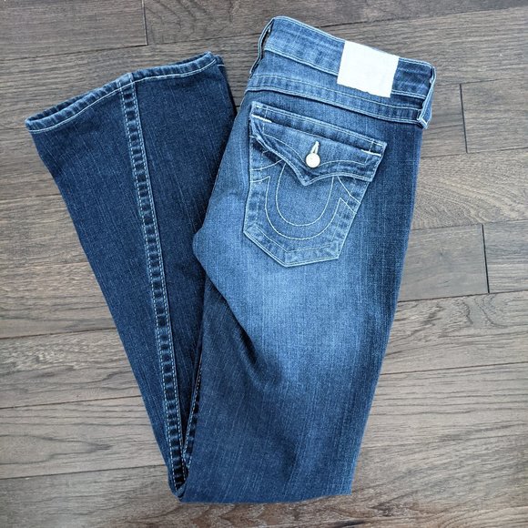 True Religion Becky Mother of Pearl Jeans- Size 28 - Picture 1 of 7
